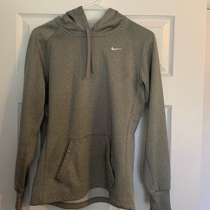 Nike Therma-Fit hoodie. Size small. Light gray with white logo.